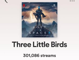 Ajay Friese Instagram - 🪐🛸👽My @lostinspace rendition of ‘Three Little Birds’ hit 300k on spotify and is on over 10,000 PLAYLISTS whaaat! Thank you all🐧🐧🐧 hope this song provides much comfort
