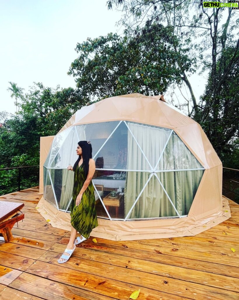 Akshita Bopaiah Instagram - Wat a beautiful stay @hipnoeticstays I loved each nd every bit of it , must visit this beautiful, unique dome stay 😍 Waynad