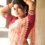Akshita Bopaiah Instagram - A dash of Indian grace 🧿 Artist - @akshitha_bopaiah Photographer - @camerasenthil Makeup - @rajalakshmi_bridalmakeup Shoot Organized by @rrajeshananda Saree : @srisai_13