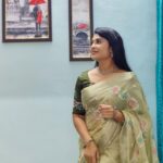 Akshita Bopaiah Instagram - This beautiful hand made embroidery saree nd blouse @ennavalecom ❤️