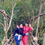 Akshita Bopaiah Instagram - Dora and Bujji exploring places together 🐒🏃‍♀️ Meghalaya and Assam trip 2023 ☺️❤️ Thank you @nirajkumarborah @fitnessbootcamp.in for all the good memories 🧿❤️🙏 #meghalaya #meghalayatourism #shillong #assamtourism #guwahati #fitnessbootcamp