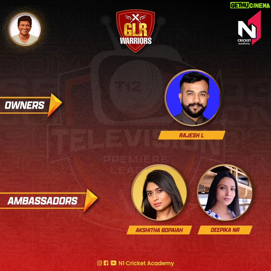 Akshita Bopaiah Instagram - Introducing the third team of the #Season3 of Television Premiere League, playing their first season with us - GLR Warriors. #TPL #GLRWarriors #n1cricketadademy #kannadatelevisionupdates #televisionpremierleague #cricketlovers #kannada #television #serials #kannadaserials #CelebrityCricket #KannadaSerials #Cricket #Bangalore #bengaluru #mysuru #hubli #dharward #mangalore #karnataka #cricketkarnataka