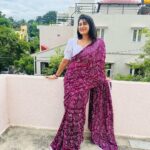 Akshita Bopaiah Instagram - Saree vibe 🌸🌸🌸