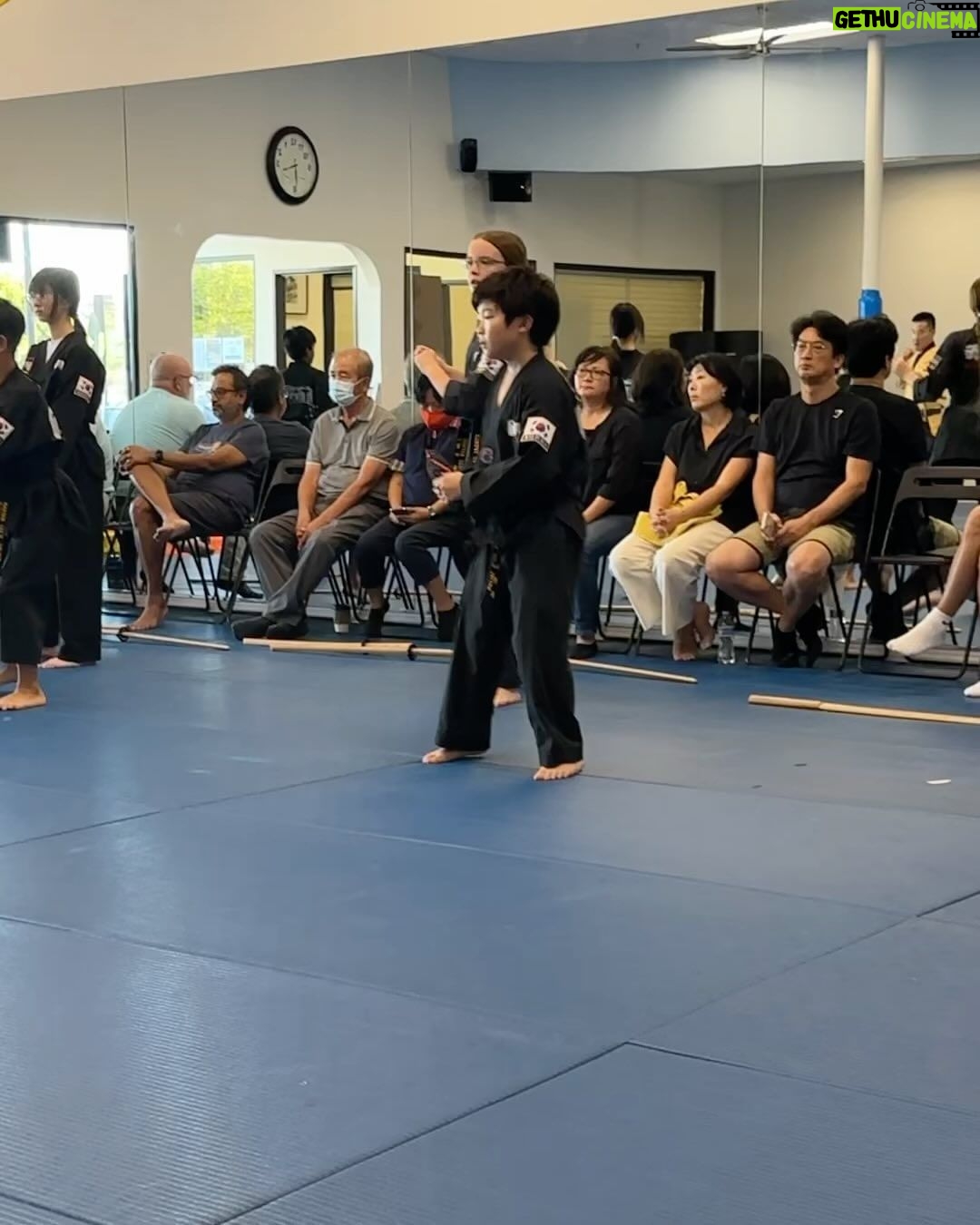 Alan Kim Instagram - Taekwondo 1dan 2nd patch test! @masterlee.talium Thank you so much! 💕💕 Irvine, California