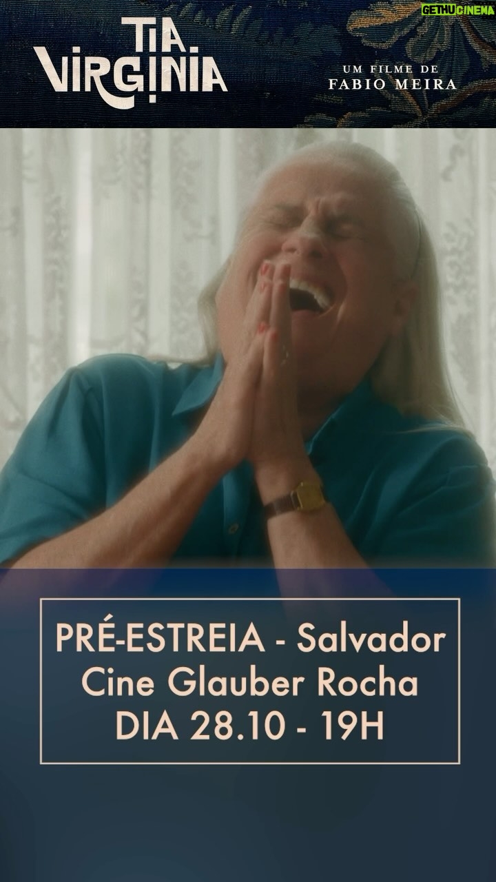 Aldri Anunciação Instagram - É amanhã a pré-estreia de Tia Virgínia em Salvador 😍 A partir das 19h, no Cine Glauber Rocha, você vai poder assistir ao ganhador de 6 prêmios no Festival de Gramado na telona do cinema ao lado da atriz @veraholtz e do diretor @meira.fabio! Ah! Teremos também a participação especial de @aldri.oficial na sessão ✨ Os ingressos estão a venda pelo site que está na nossa bio e nos stories! Não perca tempo e garanta o seu e o da sua família, afinal, como a Vera disse, esse é um convite totalmente transferível 🤎
