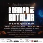 Aldri Anunciação Instagram - Guerra é tema tanto no cinema quanto no teatro! Enquanto "Oppenheimer" nos leva à Segunda Guerra Mundial e ao desenvolvimento da bomba atômica, "O Campo de Batalha" mergulha numa suposta Terceira Guerra Mundial desencadeada pela disputa global por recursos hídricos. Ambas as produções nos fazem refletir sobre os impactos da guerra na sociedade. Onde a ciência e a arte se encontram para nos fazer repensar as escolhas humanas. ▪️Primeira parada: 🎭 Teatro Cidade do Saber - Camaçari 📅 25 e 26 de agosto | 20h 🎟️ R$20 (inteira) | R$ 10(meia) | R$29 (casadinha) ➡️Ingressos à venda no Sympla: Clica no link da bio e garanta o seu lugar agora! #Cinema #Teatro #Oppenheimer #OCampoDeBatalha Camaçari-Ba