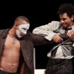 Aldri Anunciação Instagram - 📸✨🎭 Das Tentativas de Embranquecimento do Negro (ou) Da Sua Total Exclusão do Ambiente Saudável da Sociedade! ✊🏿💔 *Esta foto do espetáculo "Namíbia, não!" (que ganhou uma adaptação cinematográfica incrível sob o título "Medida Provisória") ilustra com intensidade as tentativas de embraquecimento cultural do negro e sua exclusão de ambientes saudáveis na sociedade. Esta imagem ainda revela que não existe negociação a não ser a do próprio negro resgatar seus irmãos e irmãs nesta disputa social. *É com imenso orgulho que faço parte desse espetáculo-livro que escrevi em 2010, e que aborda essa importante questão de forma irônica, divertida, mas sem concessões. Ao lado do talentoso Johnny Salaberg, estamos levando o espetáculo em uma mini-turnê pelos teatros do interior de São Paulo. *Se você estiver na região da capital paulista, será mais que bem-vindo na nossa plateia! Vamos celebrar o retorno do teatro, valorizando a arte ao vivo e seu poder transformador. *É fundamental ampliar as vozes que foram silenciadas e reafirmar a importância da negritude e da diversidade em nossa sociedade. *Juntos, vamos resistir e dar visibilidade a todas as formas de expressão cultural. Viva o teatro, viva a negritude e viva a voz da diversidade! 🎭🖤 #NamíbiaNão #MedidaProvisória #Teatro #Luta #Negritude #EmbraquecimentoCultural #Exclusão #Sociedade #Arte #DiásporaNegra #Orgulho #Transformação #VozDaDiversidade #SãoPaulo #Resistência #Valorização #AmorPelaArte Foto by Mateus José Maria Theatro Pedro II