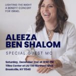 Aleeza Ben Shalom Instagram - Lighting up the night with our special guest MC Aleeza Ben Shalom! Come for music, laughs and a little matchmaking advice. December 2nd, at the Tilles Center on the LIU campus. Click the link in @shop_differently_ bio or stories to get your tickets 🇮🇱 100% of the profits will be donated to Israel. Tilles Center Concert Hall