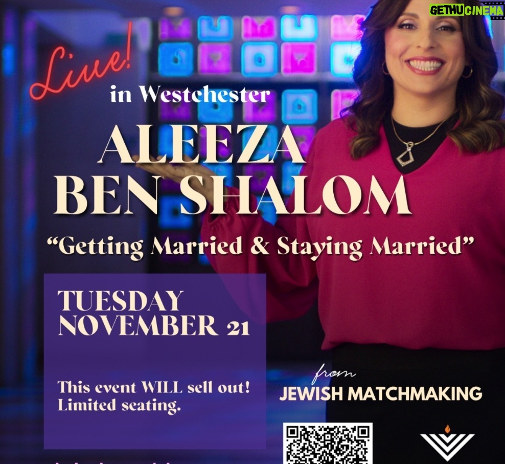Aleeza Ben Shalom Instagram - Getting Married and Staying Married with Aleeza Ben Shalom 📅 Date: Tuesday, November 21st, 2023 📍 Venue: Irvington High School theater - 40 N Broadway, Irvington, NY 10533 ⏰ 6:30 PM – 7:15 PM: Exclusive VIP Reception: Meet and Greet with Aleeza Ben Shalom. ⏰ 7:30 PM – 9:00 PM: Main Program. From Netflix's "Jewish Matchmaking" to Irvington's live stage, join acclaimed matchmaker Aleeza Ben Shalom for a deep dive into Jewish perspectives on love, relationships, and the art of finding the perfect partner. Whether single, dating, or married for years, Aleeza's blend of modern expertise and ancient wisdom promises an inspiring, connected, and entertaining evening. 🎤 Dive into behind-the-scenes secrets and Aleeza's personal matchmaking tales. 🎭 Witness live matchmaking on stage, filled with captivating surprises. Reserve your spot and discover Aleeza's secrets to not just getting married, but staying married! Click the link on my bio or visit the link below⬇️ https://marriagemindedmentor.com/events/ #AleezaBenShalomLive #Unitytour #JewishMatchmaking