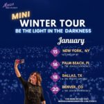 Aleeza Ben Shalom Instagram - 🇮🇱 Join me on my Mini Winter Tour kicking off next month! I'm on a mission to 'Be the Light in the Darkness' during these dark times 🙏🏻. ✨ Get ready to laugh and connect as we gather as a community to make our world a brighter place! Am Yisrael chai! 💫 Looking forward to meeting all of you! 👉 Event details and flyers will be released next week! Check back in for ticket sales on my website https://marriagemindedmentor.com/events