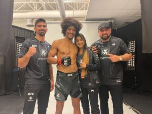 Alex Caceres Instagram - Extremely proud to have been a part of @i_am_here_now_alex corner. What a performance he put on and shout out to his opponent that made this a fun fight! Time to give Alex a guy ranked ahead of him! #miami stand up. Great fight and great corner work by Enrique Coco!