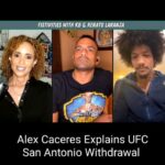 Alex Caceres Instagram - Last night @renato_laranja & I welcomed @i_am_here_now_alex to the #fistivities show, and we had an absolutely incredible conversation! 💯 I thought everyone might wanna know why he had to withdraw from his #UFCSanAntonio fight with #natelandwehr, so here's a quick clip where Alex explains what happened and when we may see him back inside the @UFC Octagon. To catch the whole show hit the link in my bio or go to @fistivities.com! 👊 #ufc #alexcaceres #renatolaranja #karynbryant #mma