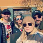 Alexa Davies Instagram - Disney dump 1. Handsome team bracing the day (@bethanygwyndav) 2. Brave soldiers 3. Olaf in complete shock that Jim has graced him with a wave 4. Obligatory (god bless that popcorn feasting legend) 5. A story told in 4 faces. #disneylandparis