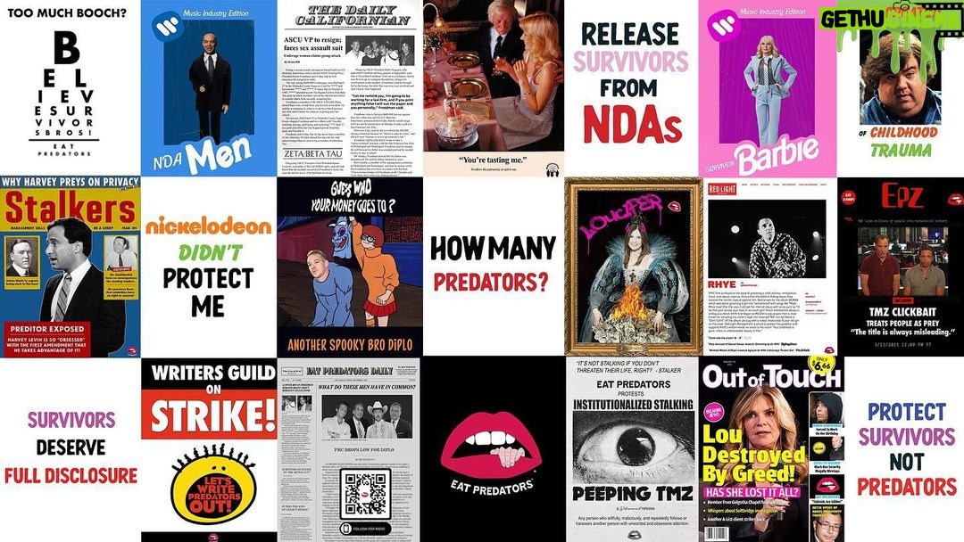 Alexa Nikolas Instagram - Looking forward to protesting again! We will be going LIVE @scientology on the 28th on my youtube channel for those who cannot be there in person. In the meantime here are some @eatpredators signs from the past year #predatorology Church Of Scientology Asho