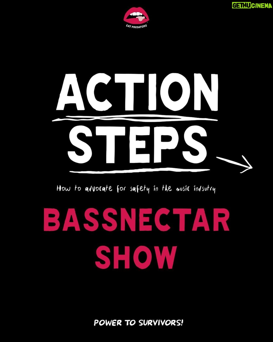 Alexa Nikolas Instagram - 🚨CALL TO ACTION 🚨Dear survivors and allies, please take a moment to follow the ACTION STEPS to advocate for safety in the music industry @palladiumtimessquare #bassnectar Palladium Times Square