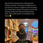 Alexa Nikolas Instagram - Thank you for supporting this movement @christian_herrera_95 ! Allies give me hope. ✊❤️‍🔥 POWER TO SURVIVORS!