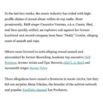 Alexa Nikolas Instagram - What an honor to be asked to speak about the first public year of reckoning when it comes to the Music Industry! I have been in the streets protesting these institutions for their cover-up of SA and finally it’s all coming to light. Thank you @latimes for asking a survivor to speak on this. Power to Survivors!!! We stand with all survivors of the Music Industry and beyond. ✊