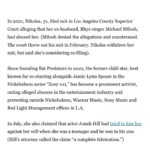 Alexa Nikolas Instagram - What an honor to be asked to speak about the first public year of reckoning when it comes to the Music Industry! I have been in the streets protesting these institutions for their cover-up of SA and finally it’s all coming to light. Thank you @latimes for asking a survivor to speak on this. Power to Survivors!!! We stand with all survivors of the Music Industry and beyond. ✊