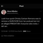 Alexa Nikolas Instagram - What a PHONY! How performative can Christy Carlson Romano truly be…? I’m in shock!