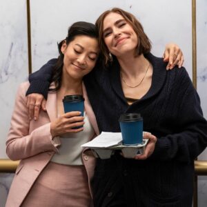 Alexandra Turshen Instagram - Maybe Rach needs a little less caffeine and a few more hugs 🤗

#partnertrack track @netflix @netflixgolden