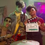 Alexis Floyd Instagram - #halloween p3: ‘More Alive’ BTS cont. 🎶🎥🧟‍♀️ catch the #musicvideo & fundraiser for @alifeinthearts on YouTube💚 stream the single on @applemusic // @spotify // all digital music platforms 💛 #morealive #lifeinthearts #unionstrong 📸: @dicerose_film
