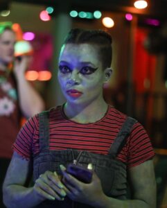 Alexis Floyd Instagram - More Alive BTS p2 🎶🎥🧟‍♀️ watch the #musicvideo // join our fundraiser for the Entertainment Communtiy Fund over on YouTube 💚 #morealive #lifeinthearts #unionstrong 📸: @dicerose_film and @you_are_my_canvas