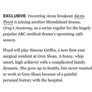 Alexis Floyd Instagram - 💙 @shondarhimes @greysabc @shondaland 💙