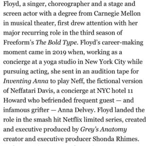 Alexis Floyd Instagram - 💙 @shondarhimes @greysabc @shondaland 💙