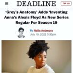 Alexis Floyd Instagram - 💙 @shondarhimes @greysabc @shondaland 💙