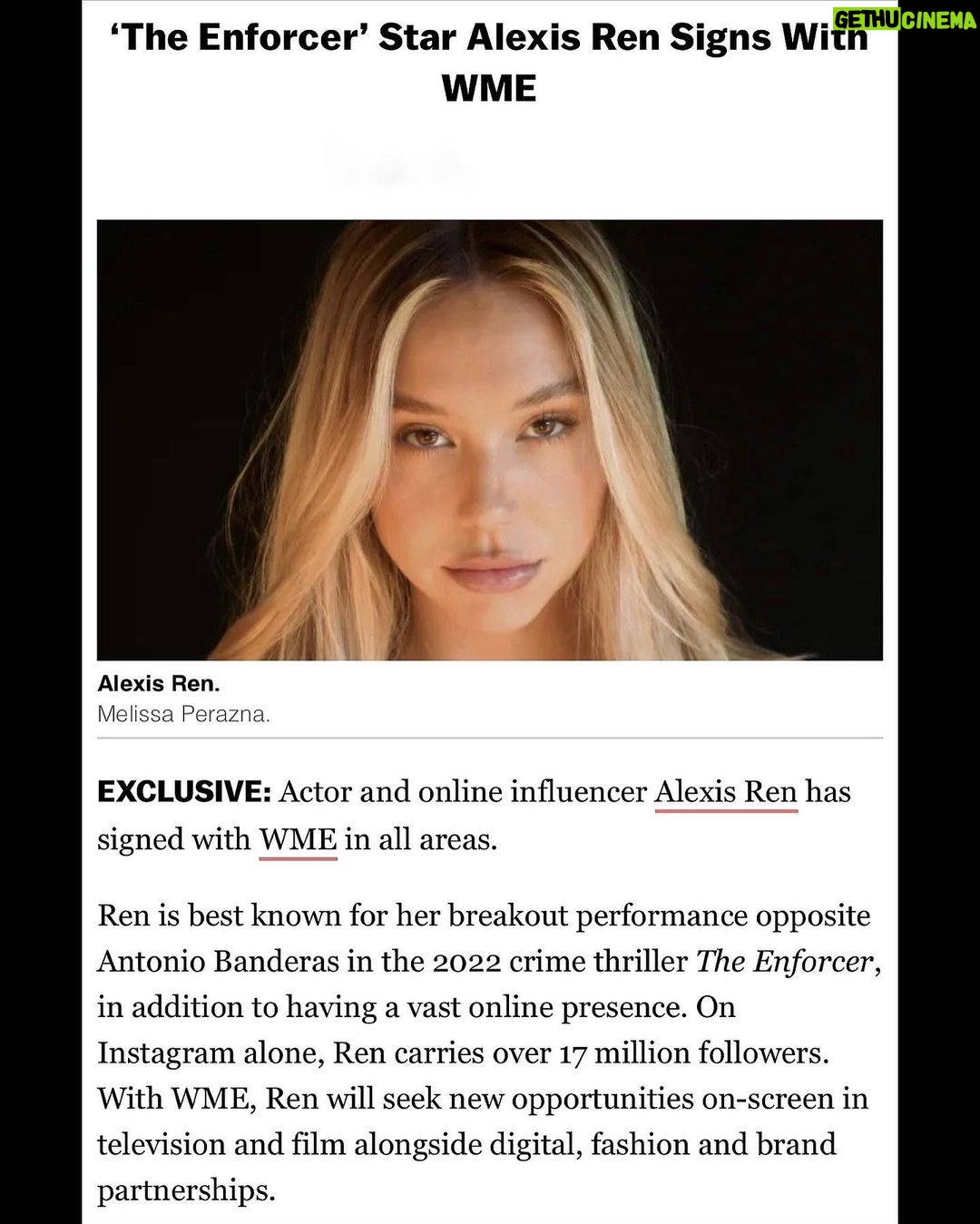 Alexis Ren Instagram - very honored and grateful to have signed with @wme for this new chapter of my career! Thank you ❤️ so excited for what’s ahead!