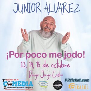 Alfonsina Molinari Instagram - De vuelta a las tablas Junior Álvarez en la tercera edición del Festival de la Comedia. @teatrobrauliocastillo 

Del 13 al 15 de octubre, es el turno de Por poco me jodo, con el regreso a la escena del primer actor Junior Álvarez, bajo la dirección y colaboración en el libreto de Jorge Castro.

““Mi propósito es educar, mi vehículo, la risa, es como mejor se decir las cosas” @junioralvarezpr 

Esta comedia real está basada en los episodios de salud por los que atravesó el histrión en abril de 2022, que lo llevaron al borde de la muerte. Luego de un año y medio de recuperación, Álvarez reaparece a contar su historia, al tiempo que convoca a los hombres a cuidarse más, pero con la irreverencia como punta de lanza.

Boletos @prticket 

Producciones Girasol @produccionesgirasol está muy feliz con esta producción y los esperamos a todos y todas para acompañar a nuestro querido @junioralvarezpr