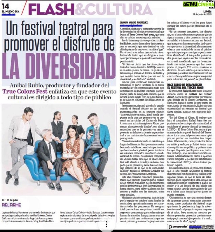 Alfonsina Molinari Instagram - Este semana estrena el @truecolorsfest 🎭 🏳️🌈 Boletos en @ticketcenterpr
