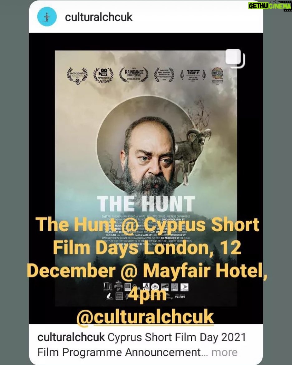 Ali Düşenkalkar Instagram - AV’ın festival yolculuğu devam ediyor. @thehuntshortfilm