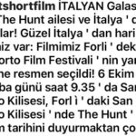 Ali Düşenkalkar Instagram - AV filmi festival yolculuğuna devam ediyor. Ve İtalya galası. @thehuntshortfilm