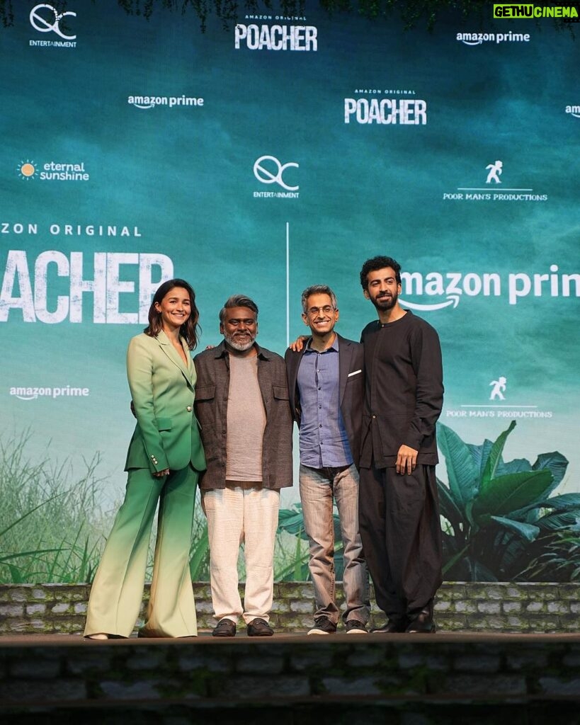 Alia Bhatt Instagram - Poacher is one of the best shows I’ve seen in a very long time & I’m so grateful to be associated with such powerful storytelling that not only will entertain you.. but it’ll also stay with you long after!! With the most fabulous creator #RichieMehta and the outstanding cast… @dibyenduofficial @roshan.matthew, special mention to my most favourite actor of all time, @nimisha_sajayan - we missed you so much yesterday… the beating heart of Poacher!!! Hope you feel better very soon ♥️ Poacher, coming to you next Friday on 23rd February on @primevideoin 🐘🖤