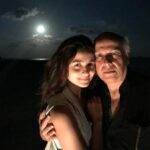 Alia Bhatt Instagram – to the moon and back.. love you papa.. happy birthday my wise man 💥