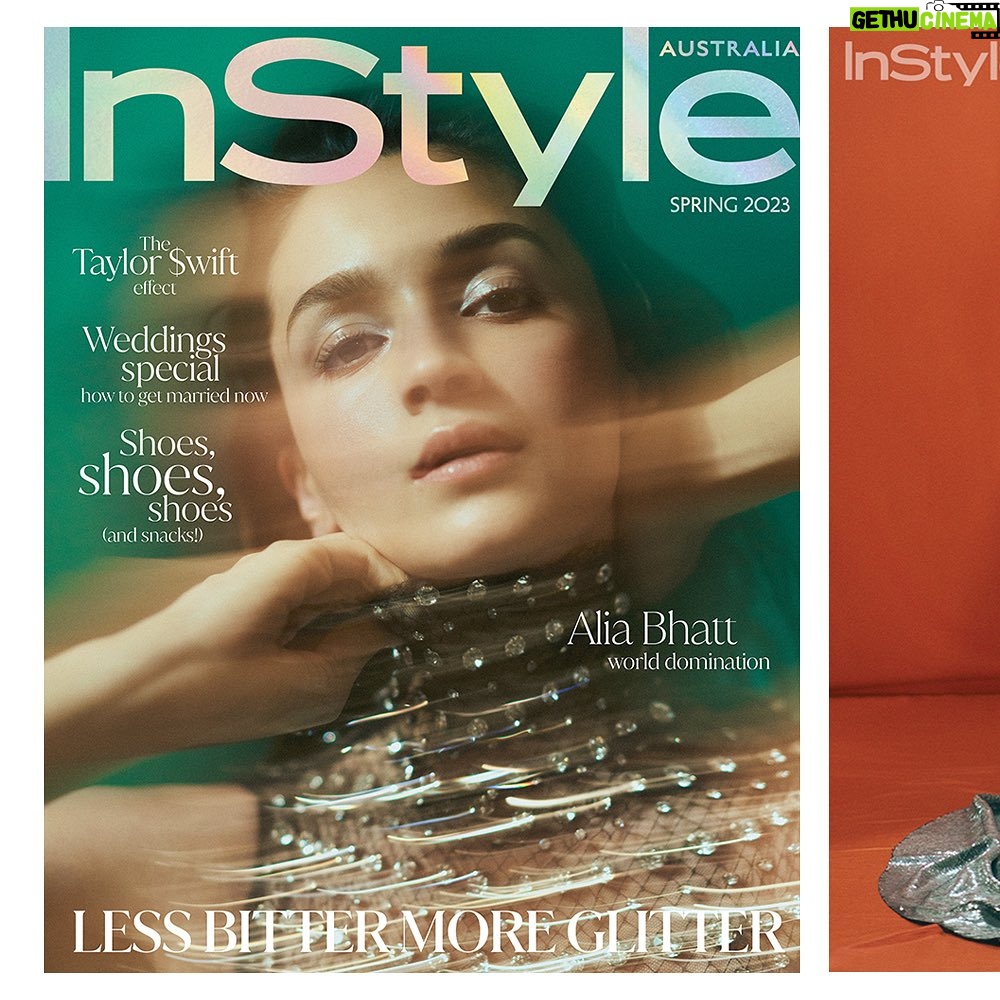 Alia Bhatt Instagram - Spread the sparkle! ✨🫶🏻 @instyleaus Editor-in-Chief:@justine_cullen Photographer: @georgesantoni Styling: @rachelwayman Creative Director: @hannah.lidbury Story: @courtneypearl Hair: @marktownsend1 Makeup: @fionastiles Fashion: @gucci