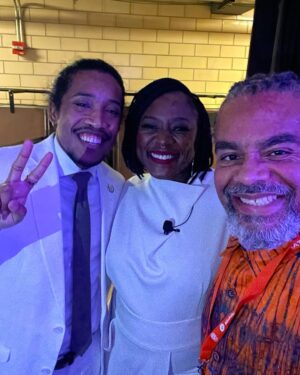 Alicia Garza Instagram - Honestly y’all after getting to spend all this glorious time choppin it up with @brotherjones_ I am one hundred percent certain that with leaders like him we gon be alright. Such a powerful leader, humble and brilliant. I was moved to tears, I was made to think, I was emboldened and inspired. Thank you @netrootsnation for inviting me to hold a conversation I’ll remember and hold dear for the rest of my life. Let’s go brother!