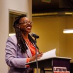 Alicia Garza Instagram - There aren’t really enough words to express how I feel about my sister @lateefahforcongress running to represent us in Congress. I feel like I been tryna explain to some of y’all that when you’re from a place like I’m from where people know YOU and not just what you do there’s really nothing that’s gonna stand in your way because your people GOT YOU. We got my sis back so hard because she is us and we are her. Before she was Lateefah for Congress she was sis. We watched her babies grow up and we held each other through our hardest times and helped each other climb and fought alongside each other and sometimes each other shit if I’m keeping it real but we frfr FAMILY in a different kind of way. So to see my sis spread her wings all I could think about was sis — we always been each others wind and that ain’t gon stop now. She belongs to us and we belong to her, no fukin question. Rise sis. We got you, we believe in you, and we will fight for you and about you so jus saying don’t even worry bout it. Victory IS assured. From Fillmore to Oakland to DC and back again — we got you. I love you sissy. LETS FUKIN GOOOOOOOOO #LateefahForCongress