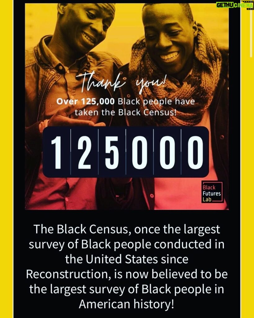 Alicia Garza Instagram - * drumroll please * when it comes to Black communities, @blackfutureslab plays no games. as of TODAY, we have actually gathered more than 129k responses from Black people across the country about our experiences, our needs, and what we want for our futures. Today’s milestone means we are OFFICIALLY the largest survey of Black people in America — EVER. and we ain’t done yet… we are going for 200,000 responses and we need your help to get there. All Black people deserve to have our voices heard. Take it now at blackcensus.org! We don’t collect your personal information unless you want to join us, and we don’t sell your information to nobody. All responses will be used to inform a Black Agenda 2024 — a policy roadmap of our solutions to the biggest challenges we face. Open through October 2023!