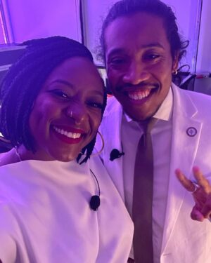 Alicia Garza Instagram - Honestly y’all after getting to spend all this glorious time choppin it up with @brotherjones_ I am one hundred percent certain that with leaders like him we gon be alright. Such a powerful leader, humble and brilliant. I was moved to tears, I was made to think, I was emboldened and inspired. Thank you @netrootsnation for inviting me to hold a conversation I’ll remember and hold dear for the rest of my life. Let’s go brother!