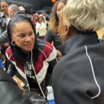Alicia Garza Instagram - Getting some time in with the Machetes (minus one!) is always great — getting to do it while also celebrating Black women is even better! Paris real quick to see @staley05 and @irishcoachivey bring us an excellent women’s basketball game where @ndwbb faced off against @gamecockwbb — and as per usual Black folks is magic. Back to the grind — but a little more grounded than before. Love my sisters soooooo much!