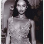 Alisha Boe Instagram - Paris with @miumiu was a dream. A beautiful collection, congrats ms. Prada and Fabio ❤️ so grateful to have witnessed it 🫶🏽 Thank you @priyasatiani for being the best date. Styling by my love @itsamandalim Hair by @naivashaintl Makeup by @harold_james Photos by @jeremybarniaud And a special appearance by the bougiest pussycat in Paris, Socrates. Paris, France