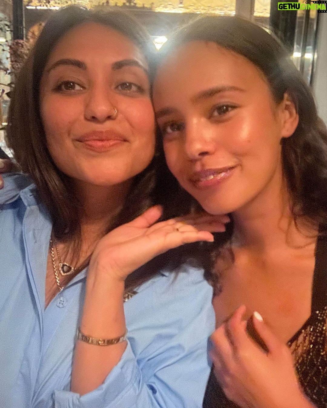 Alisha Boe Instagram - Paris with @miumiu was a dream. A beautiful collection, congrats ms. Prada and Fabio ❤️ so grateful to have witnessed it 🫶🏽 Thank you @priyasatiani for being the best date. Styling by my love @itsamandalim Hair by @naivashaintl Makeup by @harold_james Photos by @jeremybarniaud And a special appearance by the bougiest pussycat in Paris, Socrates. Paris, France