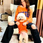 Alisshaa Ohri Instagram - just a mommy- son duo twinning! 🧡🐶⁣ ⁣ ⁣ ⁣ ⁣ ⁣ ⁣ ⁣ ⁣ ⁣ #AlisshaaOhri #Actor #Bollywood #Actress #DogLover #PetParentLife #FurBabyLove