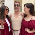Allison Tolman Instagram - We accidentally matched like the matchiest of matching sisters, then (obviously) made a little red velvet Oreo situation with the birthday king. 💙