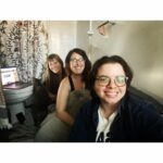 Allison Tolman Instagram - You’re supposed to do color correction in as dark a room as possible. So when you self produce and won’t be visiting a studio for post production, the obvious move is to create a cozy nest in your guest bathroom where you can sit for hours with two talented friends, a bunch of snacks, and your increasingly concerned cat. We’re making it work this #FemaleFilmmakerFriday🎥 Shout out to @calvinbellas - doing the real work over zoom. ❤️