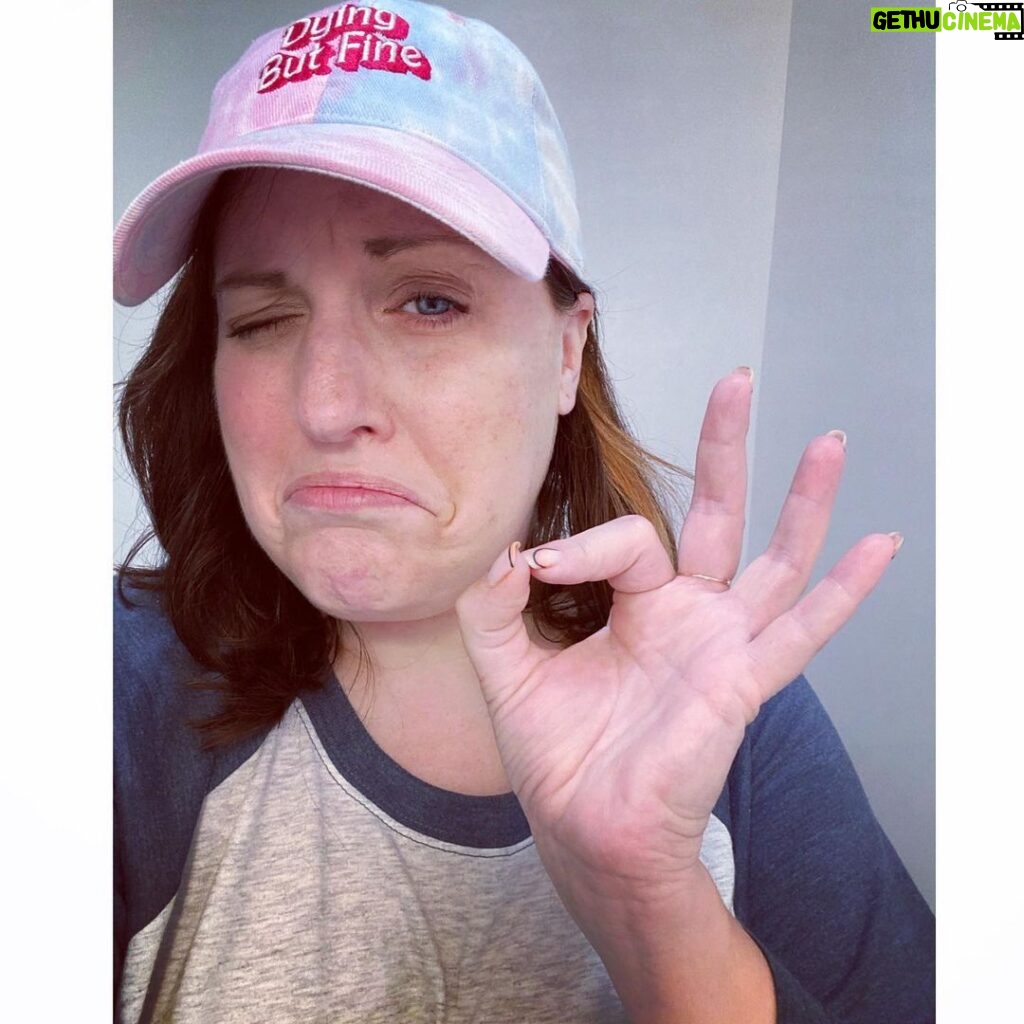 Allison Tolman Instagram - Keep forgetting to tell y’all I got a new hat (for these unprecedented times). @dyingbutfine