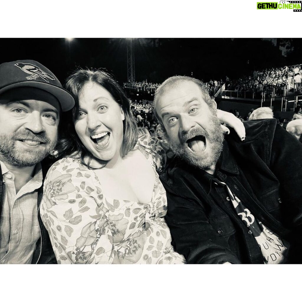 Allison Tolman Instagram - Red letters all around with these two dream boats last night. And @brandicarlile - you’re one for the ages. Greek Theatre