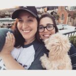 Allison Tolman Instagram - Sunday sunset with Nell and my Dog Nephew, Moliere. 😍